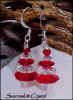 Red & Crystal AB 'Candy Cane' Christmas Tree Earrings #15
