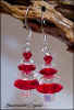 Red & Crystal AB 'Candy Cane' Christmas Tree Earrings #15