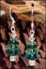 Emerald & Erinite Crystal Christmas Tree Earrings #18
