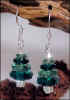 Emerald & Erinite Crystal Christmas Tree Earrings #18
