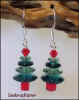 Emerald & Erinite Crystal Christmas Tree Earrings #18S