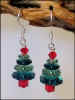 Emerald & Erinite Crystal Christmas Tree Earrings #18S