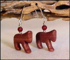 Red Peacock Jasper Horse