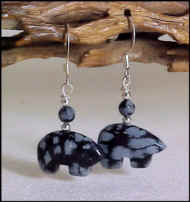 Snowflake Obsidian�Zuni Bears