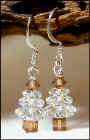 Swarovski Crystal Christmas Tree Earrings 