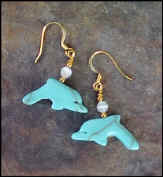 Turquoise Dolphin in Gold