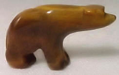 Tigereye Walking Bear Gemstone Pendant Bead