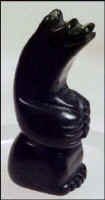 Black Standing Bear Pendant Bead