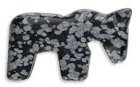 Snowflake Obsidian HORSE BEAD