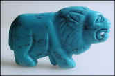 Turquoise Howllite Lion