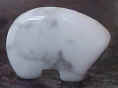 White Howlite Zuni Bear Bead