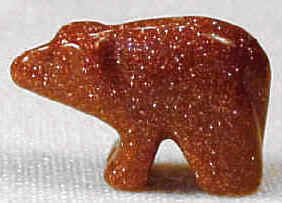Goldstone Walking Bear Bead