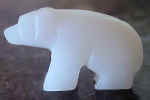 White Jade Stone Bear