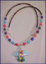 Multi Inlaid Eage Necklace