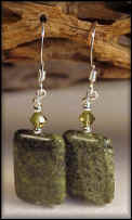 Russian Serpentine Rectangle Earrings