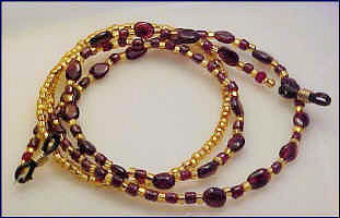 GARNET NUGGET EYECHAIN