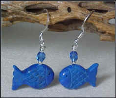 Lapis Howlite small Fish