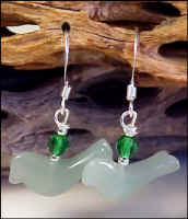 Aventurine Bird Earrings