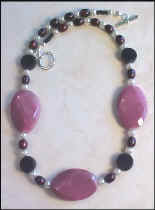 Rhodonite OVALS Necklace  