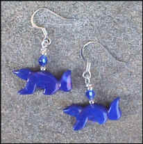 Lapis Howlite Squirrel�* in silver