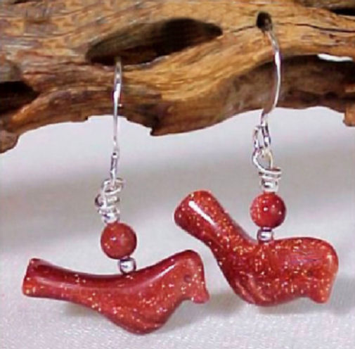 Goldstone Bird in Silver 0108