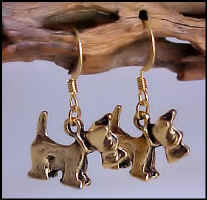 Gold Pewter Scottie Dog