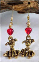 Gold Pewter Sitting Dog