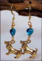 Gold Dachshund w/ Heart