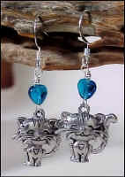 Silver Pewter Happy  Cat