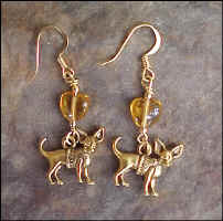Gold Pewter Chihuahua w/ Heart