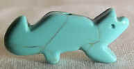 Turquoise dyed stone Wolf
